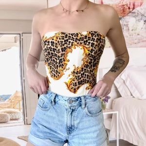 NWT Miaou x UO Peri Leopard Print Corset